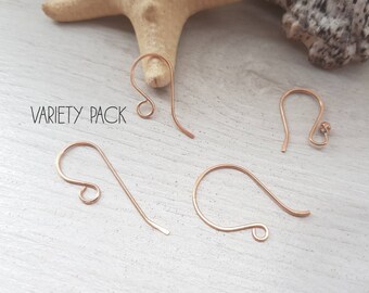 Variety Pack 1 | Raw Bronze Handmade Earwires | 4 Pairs