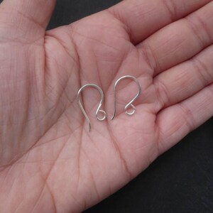 Nova | Mini French Hook Handmade Sterling Silver Or Silver Filled Ear Wires | 1 or 5 Pairs image 5