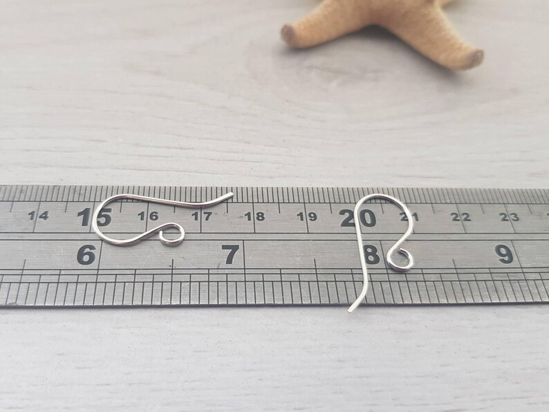 Alambres para pendientes Polaris / French Hook hechos a mano en plata esterlina o plata rellena / 1 o 5 pares imagen 6