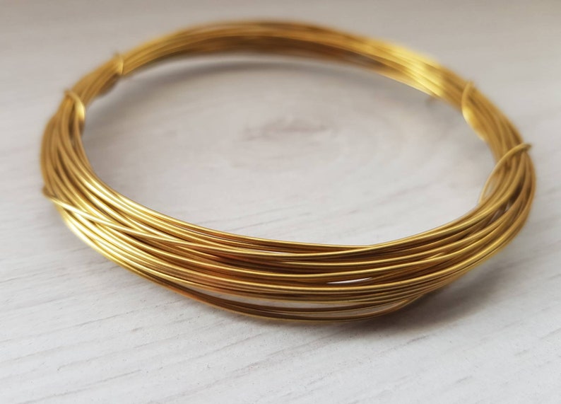 Jewellery Making Wire 6 Metres Dead Soft Bare Brass Wire 20g 0.8mm