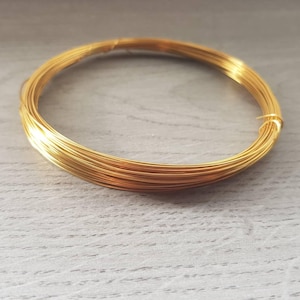 22g (0.6mm) Bare Brass Wire - Dead Soft - Jewellery Making Wire - 10 Metres