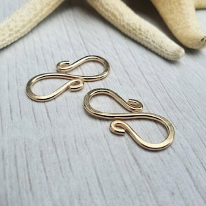 Gold Filled S Clasp with Looped Ends | Handmade Findings | 16 Gauge 14K Gold filled Wire