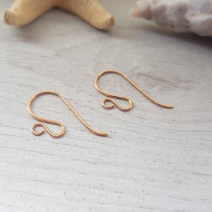 Curvy Brass French Hook Ear WiresHANDMADE TO ORDER5/10/20 PairsRHEA 