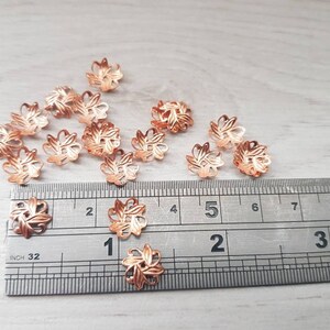 20pcs 10mm Genuine Copper Bead Caps Genuine Copper Findings Jewellery Findings image 5