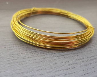 18g (1mm) Bare Brass Round Wire - Dead Soft - Jewellery Making Wire - 4 Metres