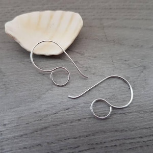 Ceres | Large Round French Sterling Silver or Silver-Filled Ear Wires | 1 or 5 Pairs