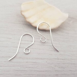 Alambres para pendientes Polaris / French Hook hechos a mano en plata esterlina o plata rellena / 1 o 5 pares imagen 2