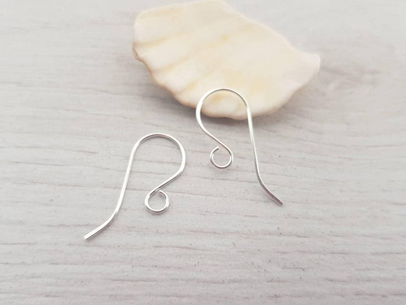 Alambres para pendientes Polaris / French Hook hechos a mano en plata esterlina o plata rellena / 1 o 5 pares imagen 2