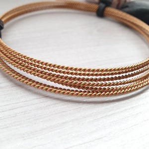 20g Twisted Copper and Brass Wire | Bare Dead Soft Wire | 5 Ft Lengths | 1.5mm Diameter
