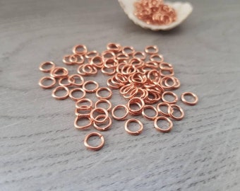 50pcs Copper Jump Rings | 6mm Jump Rings | 19 AWG