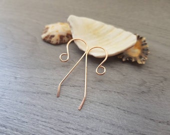 Astrid | Long French Hook Handmade Bronze Ear Wires | 5/10/20 Pairs