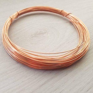 10 Metres Solid Bare Round Copper Wire - 0.71mm - 21AWG