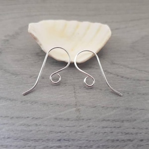 Alambres para pendientes Polaris / French Hook hechos a mano en plata esterlina o plata rellena / 1 o 5 pares imagen 1