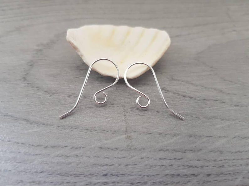 Alambres para pendientes Polaris / French Hook hechos a mano en plata esterlina o plata rellena / 1 o 5 pares imagen 1