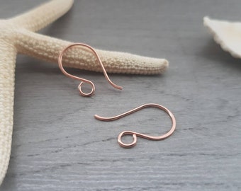 Nova | Mini French Raw Copper Handmade Ear Hooks | 5/10/20 Pairs