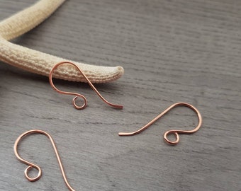 Polaris | Raw Copper French Handmade Ear Wires | 5/10/20 Pairs