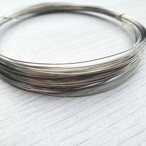 24g (0.5mm) Stainless Steel Round Jewellery Making Wire | 304 Grade | 15 Metres