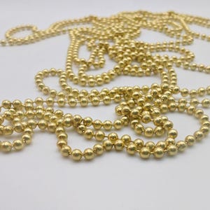 2.4mm Raw Brass Ball Chain | Raw Brass Chain | 5/10/20 Foot Lengths