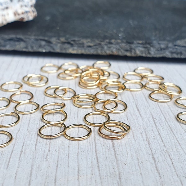 5mm OD 18K Gold Plated Jump Rings | 21g Wire | 100 pcs