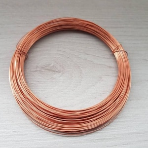 22g (0.6mm) Bare Copper Round Wire | Dead Soft Wire | 10 Metres