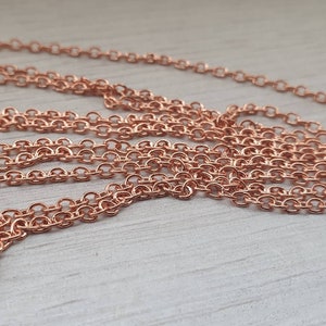 3.2 x 2.4mm Genuine Copper Cable Chain | 3.2 x 2.4 mm Links | Soldered Chain | BY THE FOOT