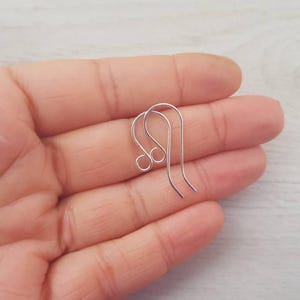Alambres para pendientes Polaris / French Hook hechos a mano en plata esterlina o plata rellena / 1 o 5 pares imagen 5