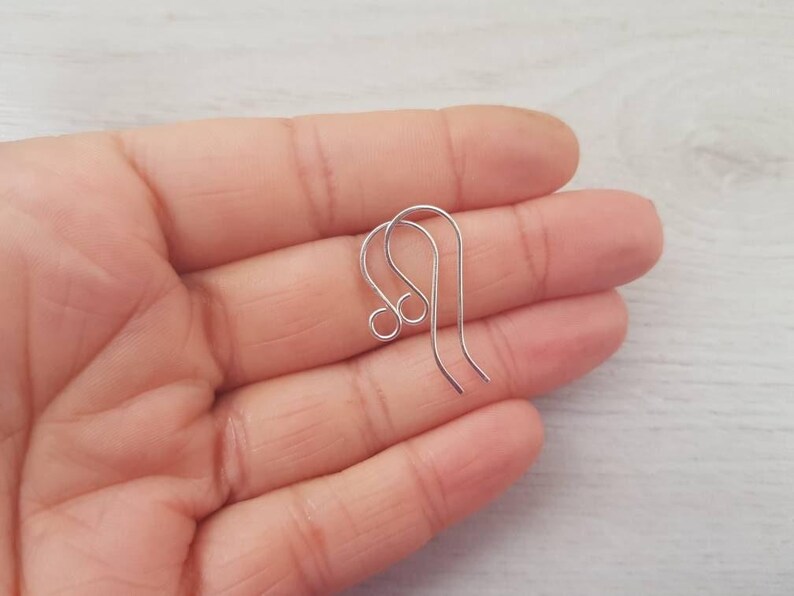 Alambres para pendientes Polaris / French Hook hechos a mano en plata esterlina o plata rellena / 1 o 5 pares imagen 5
