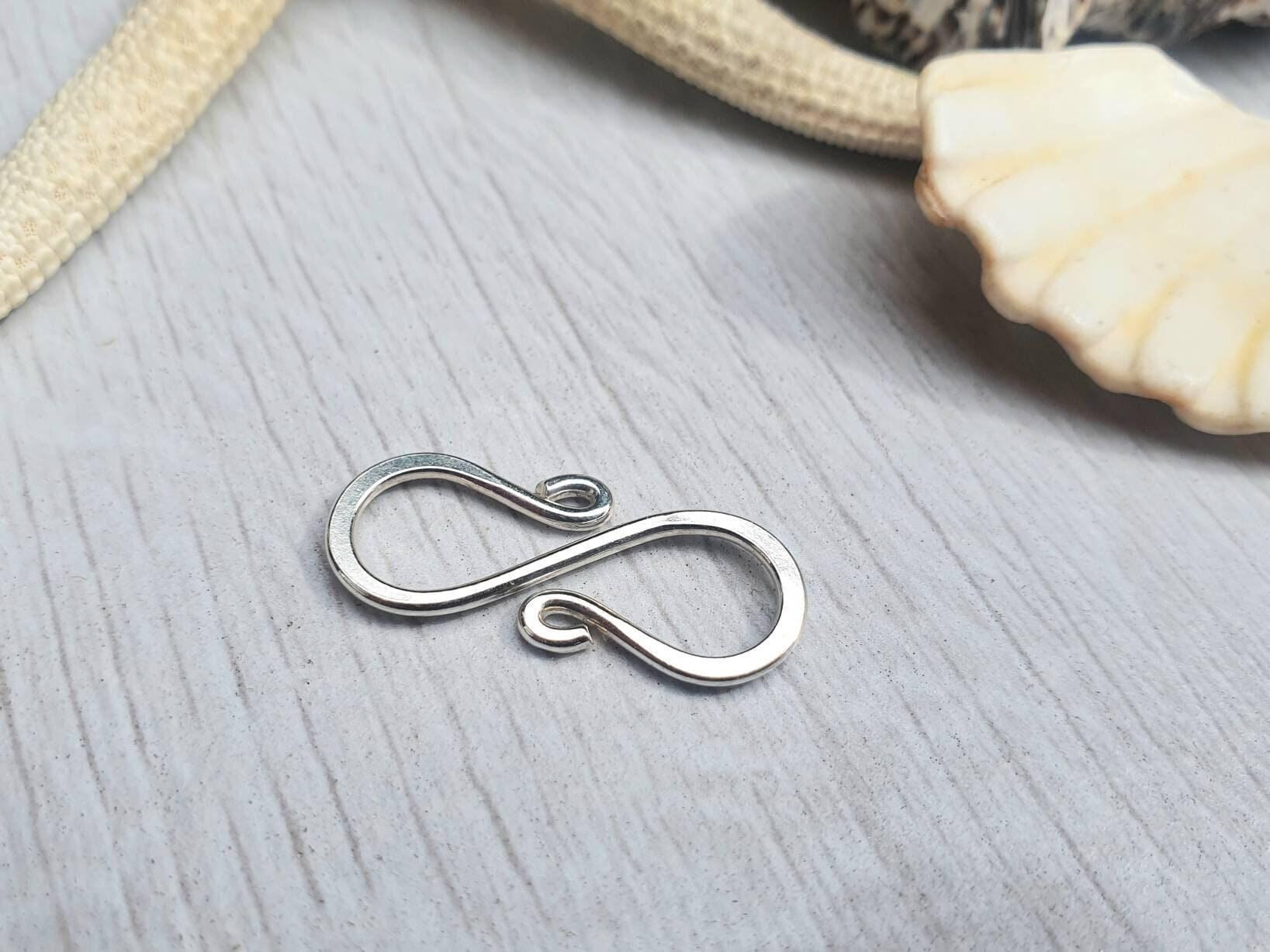 Sterling Silver S Clasp With Looped Ends | Handmade Findings | 16