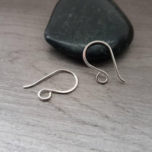Nova | Mini French Hook Handmade Sterling Silver Or Silver Filled Ear Wires | 1 or 5 Pairs image 1