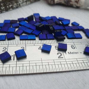 5 x 5mm Matte Azuro Tila Beads Miyuki Tila Beads 50 Pcs imagem 5