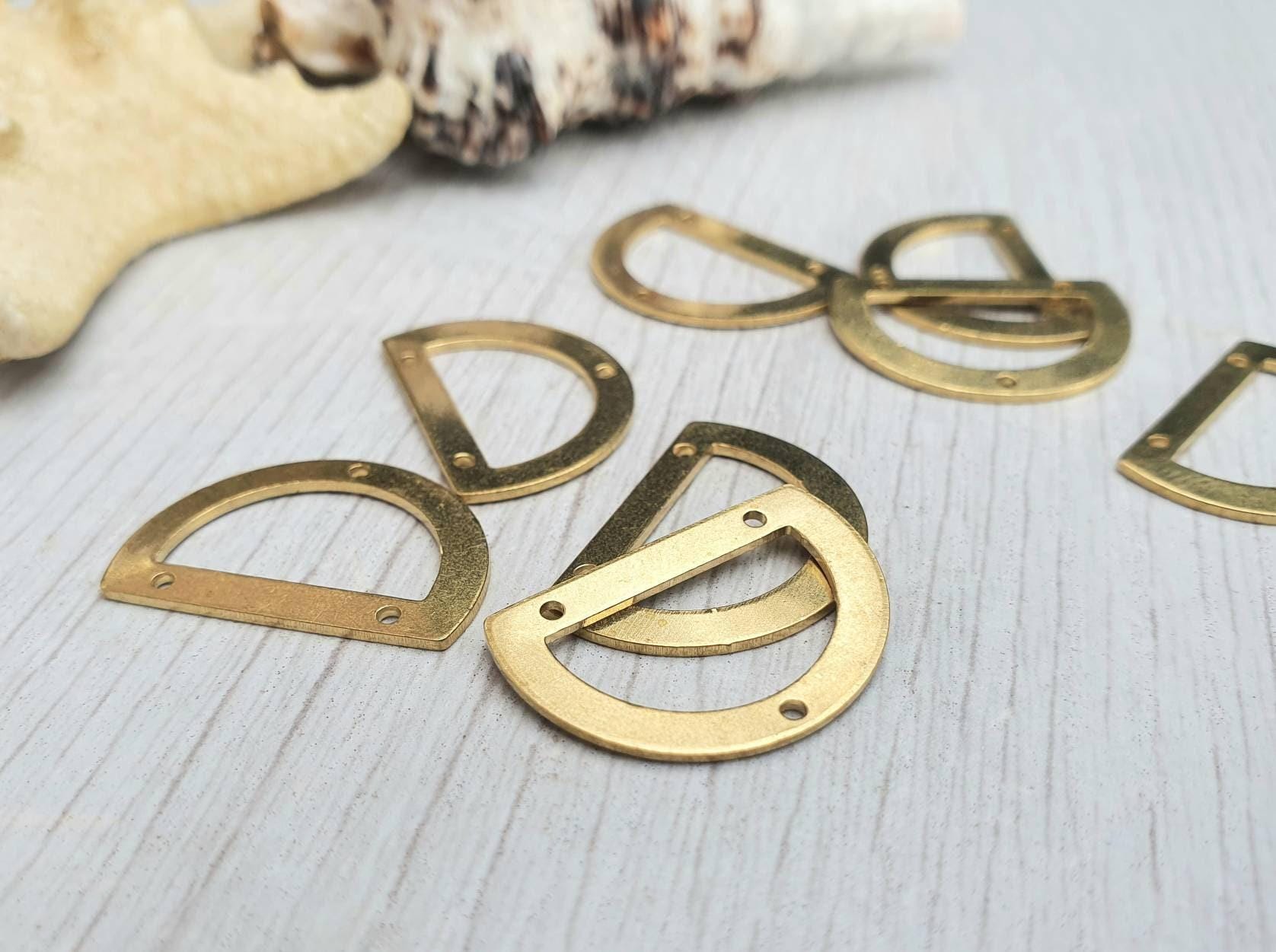21 X 14mm Raw Brass Semi Circle Connector | D Connector | 8 Pcs - Etsy