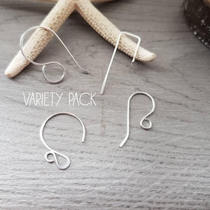 Variety Pack 2 | Handmade Sterling Silver Earwires | 4 Pairs