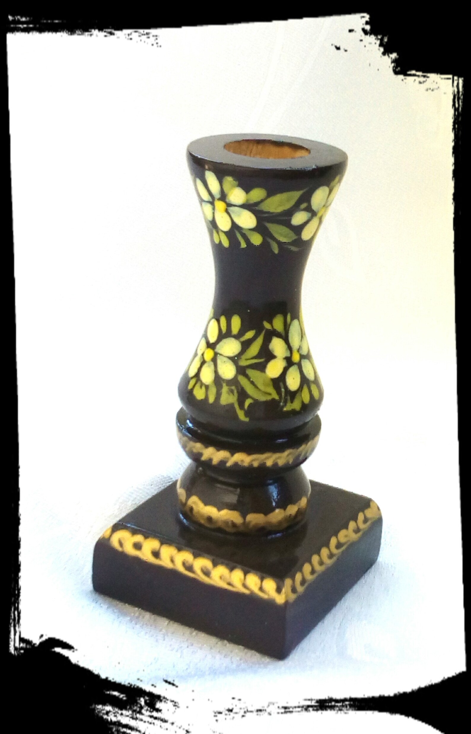 Candlestick Handmade Decor Hand Painted Folk Gift Petrician Etsy