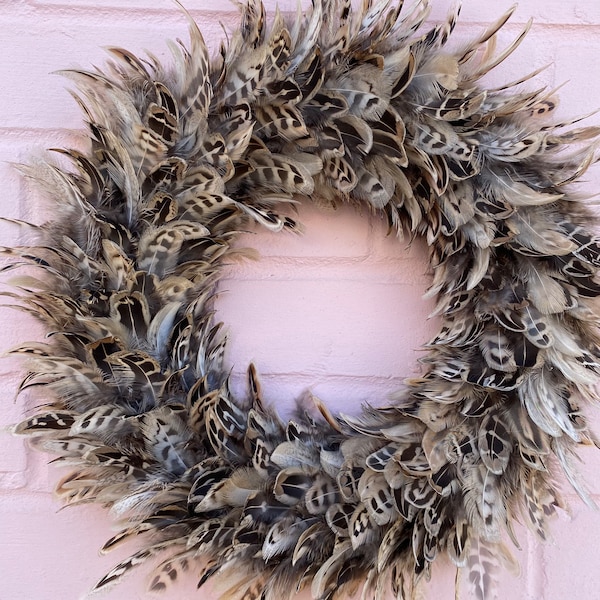 Front door decor | Door wreath | Feather wreath | Seasonal wreath | Spring wreath | Decor for spring | Easter wreath | 30-35cm