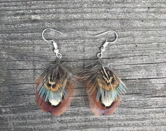 Feather earrings | Feather jewellery | Natural jewellery | Silver earrings | Gifts for her