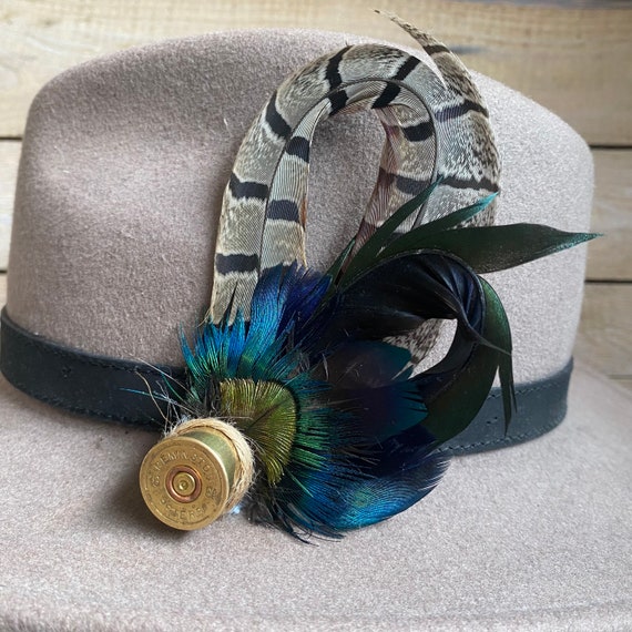 Feather Hat Pin Feather Brooch Fedora Hat Lapel Pin Handmade Brooch Country  Apparel 