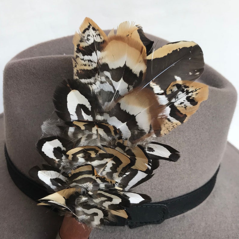 Feather Hat Pin Feather Brooch Fedora Hat Lapel Pin Handmade Etsy