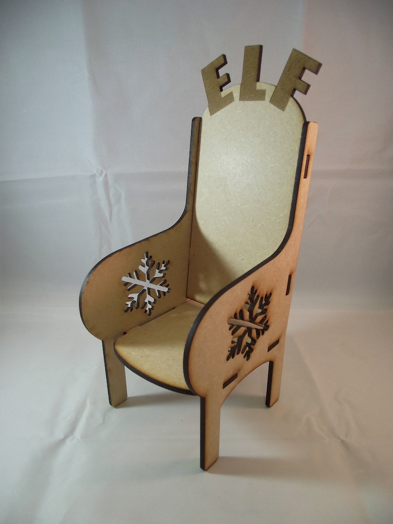 Elf Throne Ready To Decorate Laser Cut Chair For Your Elf Doll