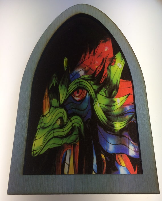 Secret Fairy Door Enchanted Stained Glass Chinese Dragon Fairy Window Secret Fairy Door Enchanted Stained Glass Chinese Dragon Fairy Window