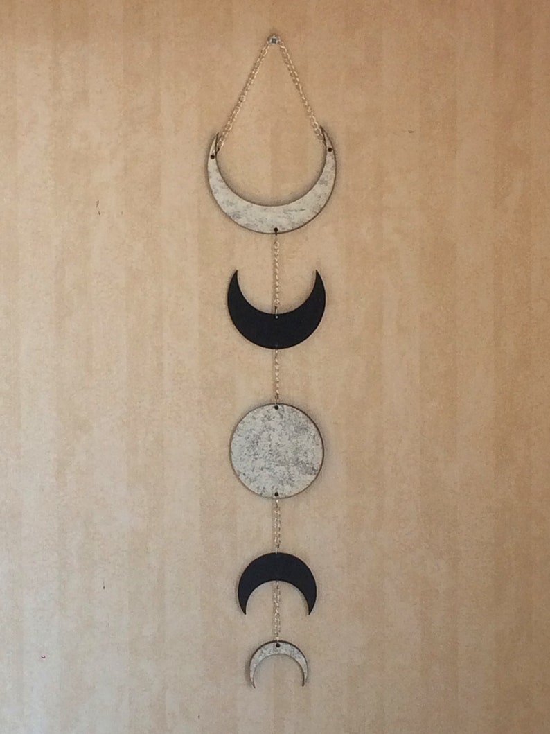 Small Moon Phases Wall Hanging Wall Art Decor Double Sided for Etsy