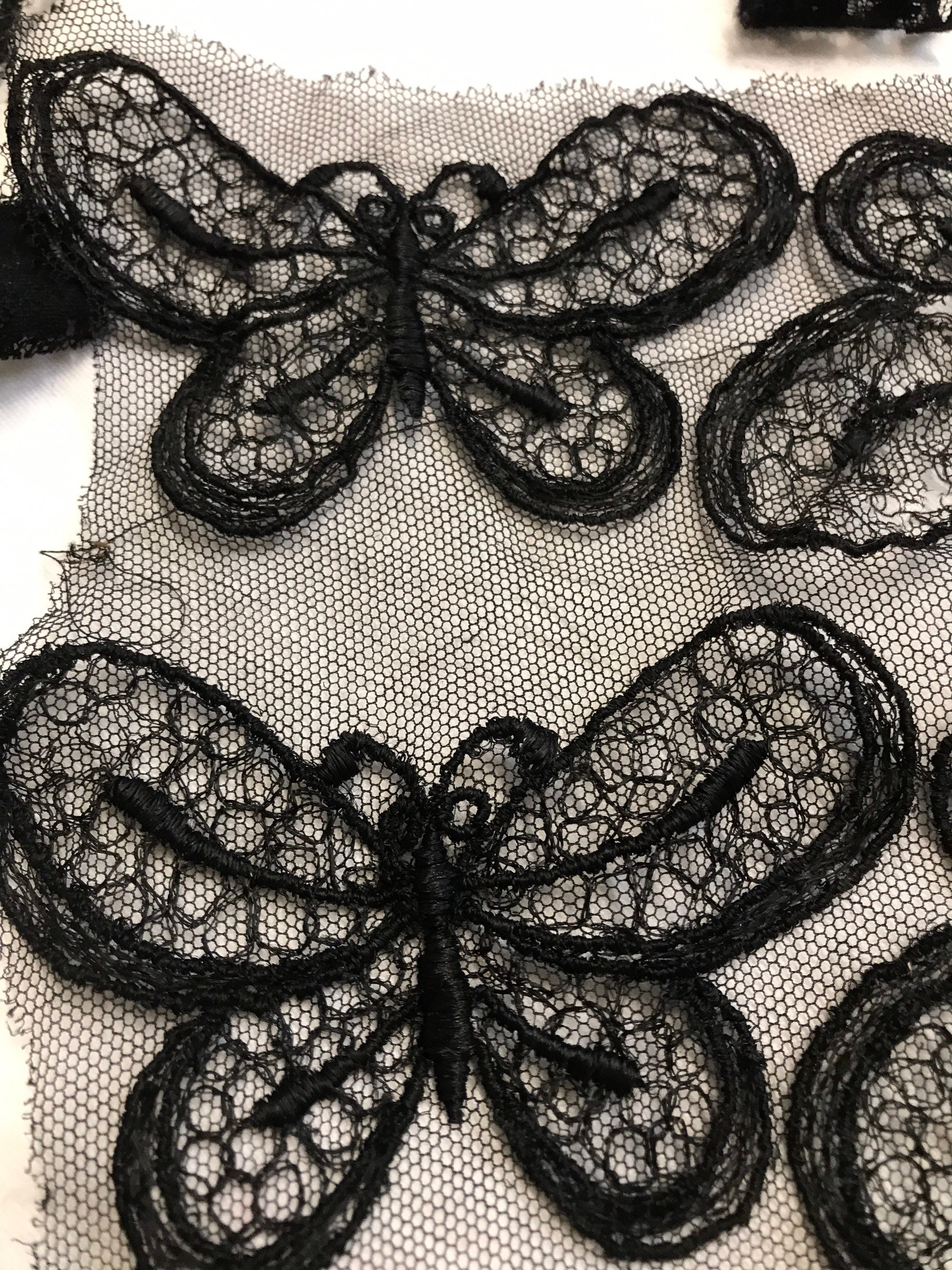 アンティークフランス - 非常に珍しい蝶の装飾4点 - 1900年代