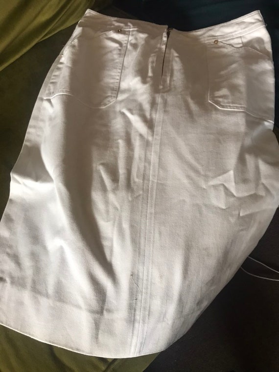 Vintage - genuine Celine Jeans white denim skirt -