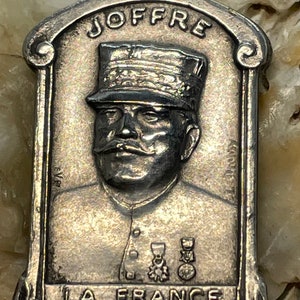 Antique General Joffre Commemorative Medal “ Win or Die 1914-1915