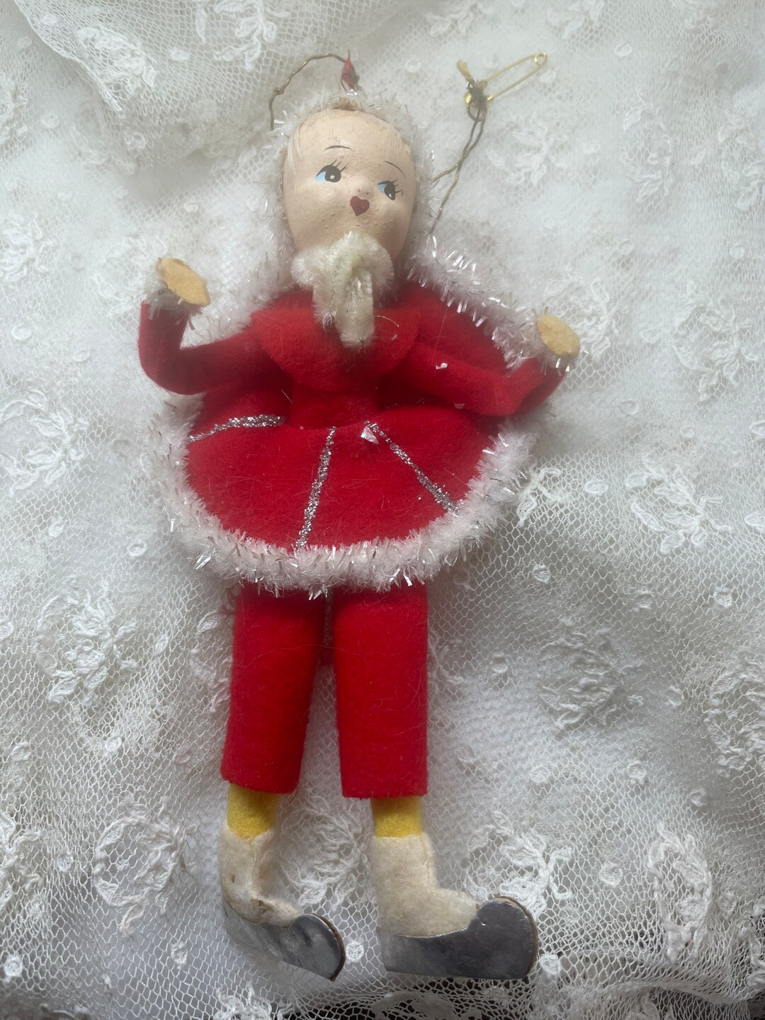 Antique Rare German Ice Skater Christmas Tree Decoration Unique Etsy