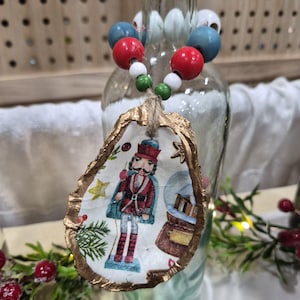 Nötknäpparen jul kust vinflaska prydnad