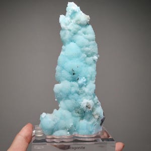 6&quot; Blue Aragonite specimen on customized base from Sichuan, China