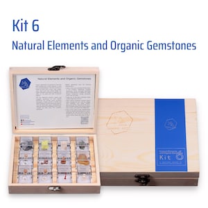 Mineralogy Education Systematic Mineral Thumbnail Specimen Collection Kit 6 Natural Elements Gemstone Geology Earth Science Teaching Tool