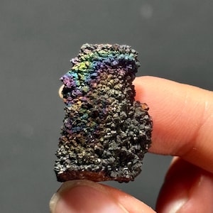 Rare quartz pseudomorph stibnite from Guizhou, China with iridescent coating / mineral specimen crystal raw rock / crystal healing energy