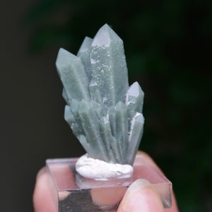 Green Quartz from Huanggangliang, Inner Mongolia, China / Thumbnail Mineral Specimen
