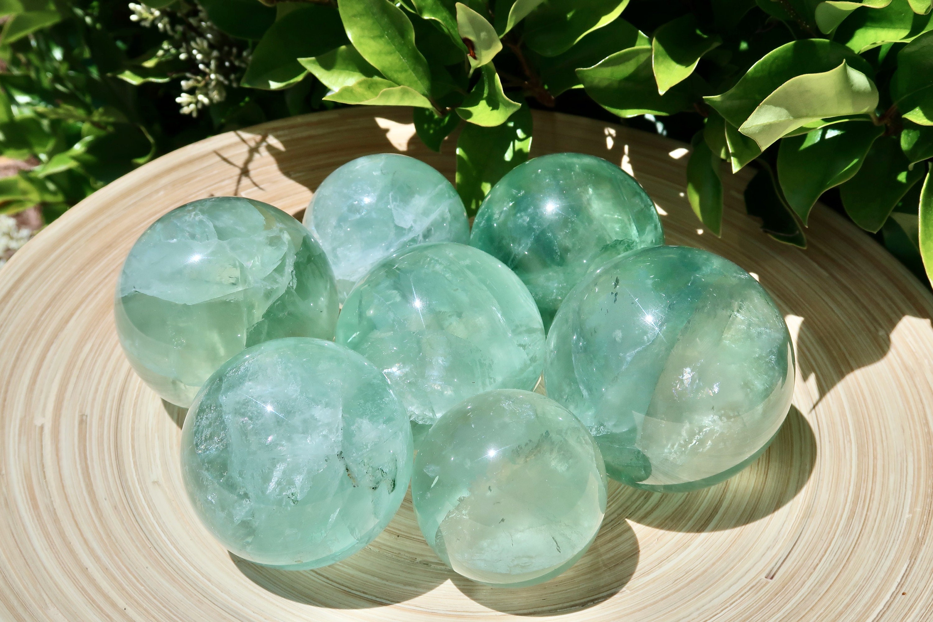 Wholesale 1KG Lot Green Fluorite Sphere Grade AAA / Crystal Carving
